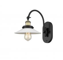 Innovations Lighting 918-1W-BAB-G1 - Halophane - 1 Light - 9 inch - Black Antique Brass - Adjustable Swing Arm