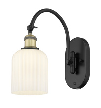 Innovations Lighting 918-1W-BAB-G559-5GWH - Bridal Veil - 1 Light - 5 inch - Black Antique Brass - Sconce