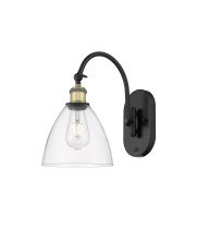 Innovations Lighting 918-1W-BAB-GBD-752 - Bristol - 1 Light - 8 inch - Black Antique Brass - Sconce