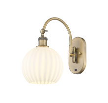 Innovations Lighting 918-1W-BB-G1217-8WV - White Venetian - 1 Light - 8 inch - Brushed Brass - Sconce