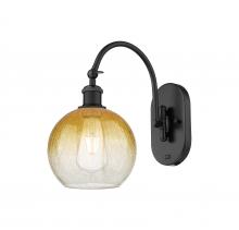 Innovations Lighting 918-1W-BK-G483-8AM - Brookhaven Globe - 1 Light - 8 inch - Matte Black - Sconce
