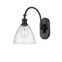 Innovations Lighting 918-1W-BK-GBD-754 - Bristol - 1 Light - 8 inch - Matte Black - Sconce