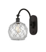 Innovations Lighting 918-1W-OB-G122-8RW - Farmhouse Rope - 1 Light - 8 inch - Oil Rubbed Bronze - Adjustable - Sconce