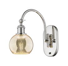 Innovations Lighting 918-1W-PN-G128-6 - Athens - 1 Light - 6 inch - Polished Nickel - Sconce