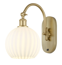 Innovations Lighting 918-1W-SG-G1217-8WV - White Venetian - 1 Light - 8 inch - Satin Gold - Sconce