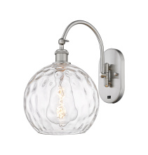 Innovations Lighting 918-1W-SN-G1215-10 - Athens Water Glass - 1 Light - 10 inch - Brushed Satin Nickel - Adjustable - Sconce