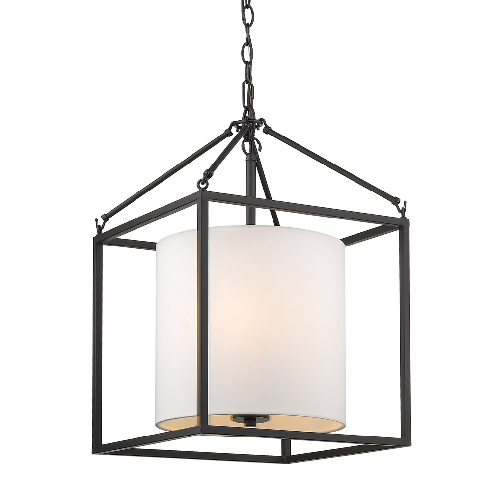 Golden Lighting Manhattan 3-light Pendant in Matte Black