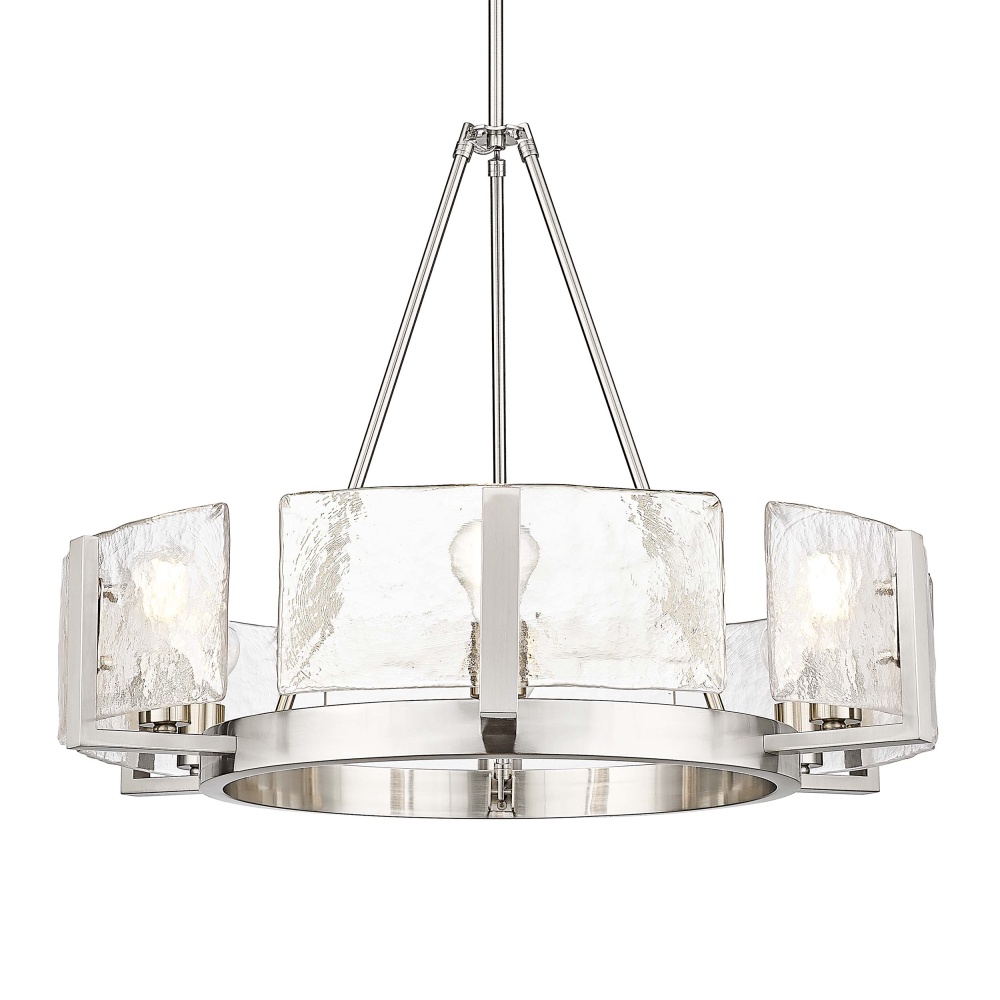 Golden Lighting Aenon 6-light Chandelier in Pewter