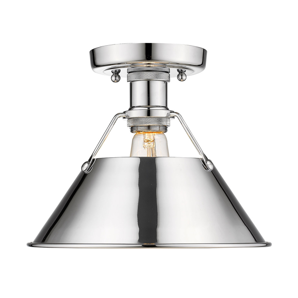 Yep by Golden Lighting Orwell 1-light Flush Mount in Chrome