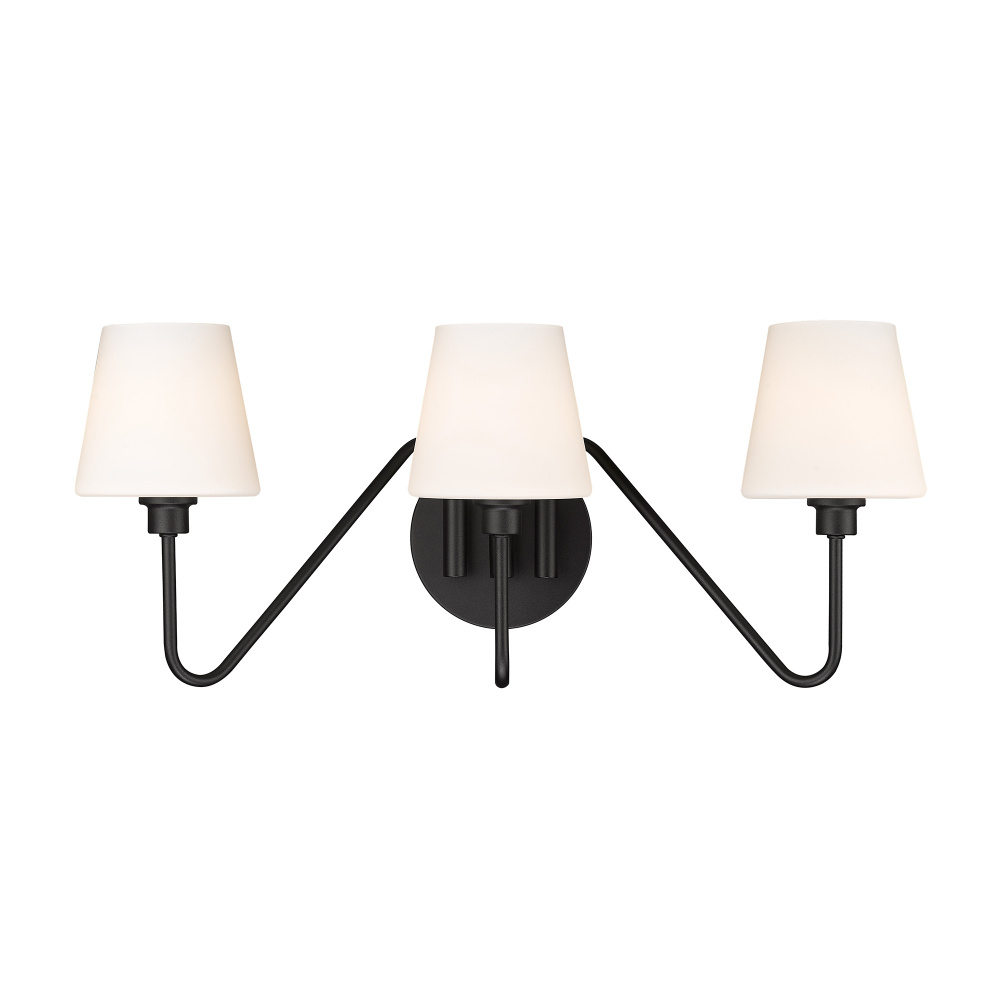Yep by Golden Lighting Kennedy 3-light Vanity in Natural Black
