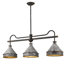 Golden 0877-LP ABI-GV - Wry Lighting Jasper 3-light Island Light in Antique Black Iron