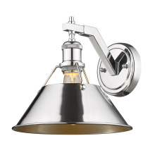 Golden 3306-1W CH-CH - Yep by Golden Lighting Orwell 1-light Wall Sconce in Chrome