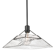 Golden 3308-M BLK-WTG - Golden Lighting Kepler 1-light Pendant in Matte Black