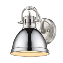 Golden 3602-BA1 PW-CH - Yep by Golden Lighting Duncan 1-light Vanity in Pewter and Chrome shade