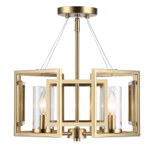 Golden 6068-SF BCB - Golden Lighting Marco 4-light Semi-Flush Mount in Brushed Champagne Brass