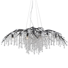 Golden 9903-12 BI - Golden Lighting Autumn Twilight 12-light Chandelier in Black Iron