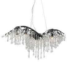 Golden 9903-6 BI - Golden Lighting Autumn Twilight 6-light Chandelier in Black Iron