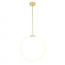 CWI Lighting 1273P24-1-602 - Hoops 1 Light LED Chandelier With Satin Gold Finish