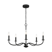Generation Lighting GLC1205MBK - Abells Five Light Chandelier