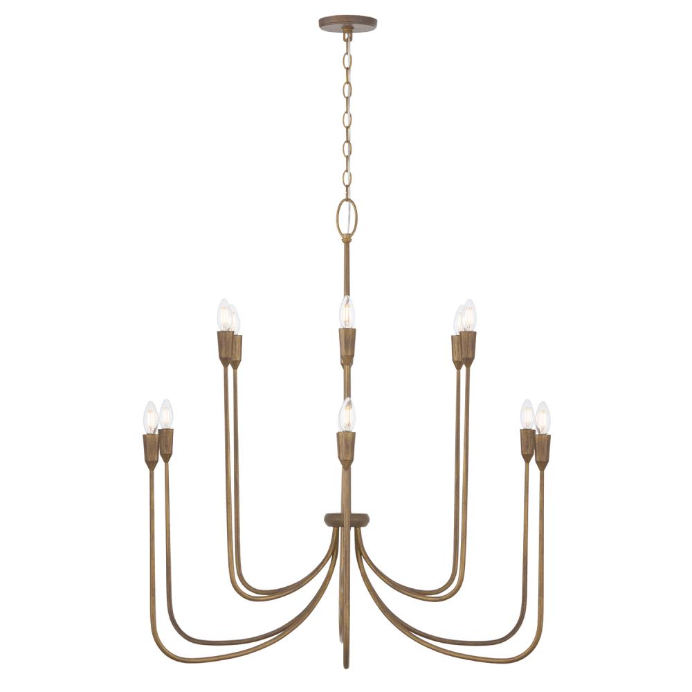12-Light Chandelier in Mystic Bronze
