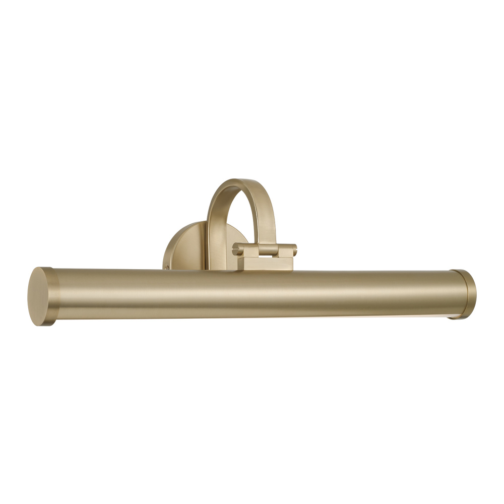 22.25" W x 7" H Integrated LED Adjustable Pivoting Picture Light Wall Sconce in Matte Brass