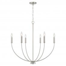 Capital 452161BN - 6-Light Chandelier in Brushed Nickel