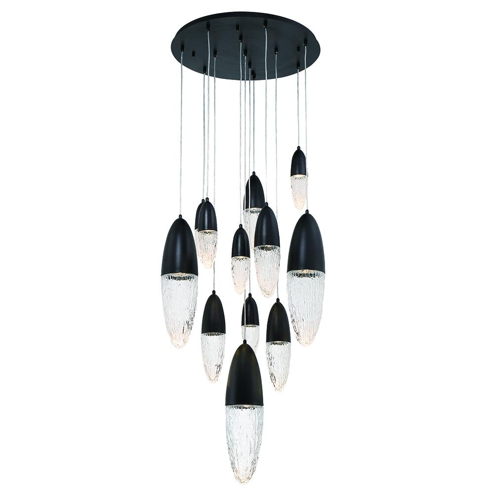ECROU,12LT CHANDELIER,BLK