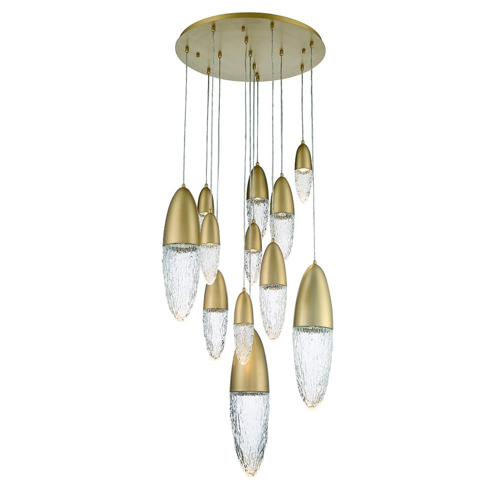 ECROU,12LT CHANDELIER,GLD