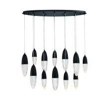 Eurofase 43861-024 - ECROU,12LT OVAL CHANDELIER,BLK