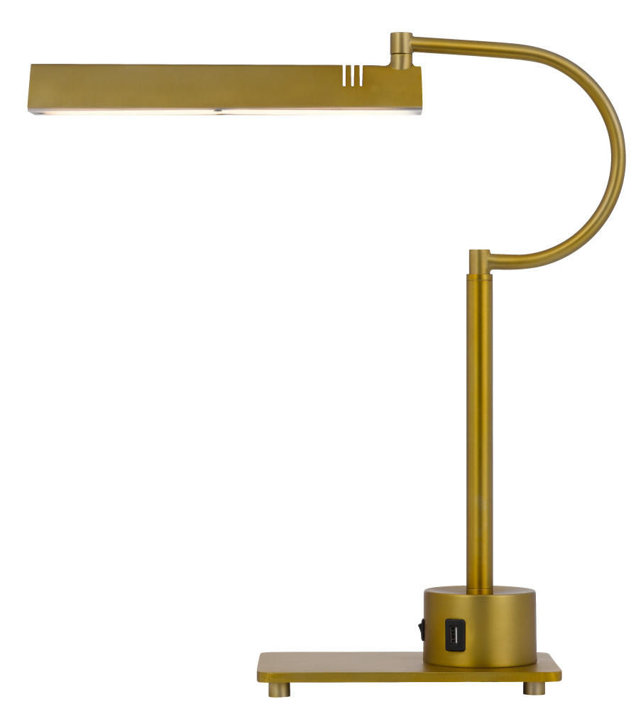 led 12W SOHO metal desk lamp with 2 USB ports