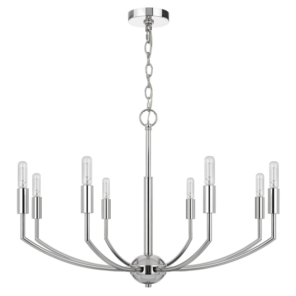 Maxton 60W x 8 metal chandelier