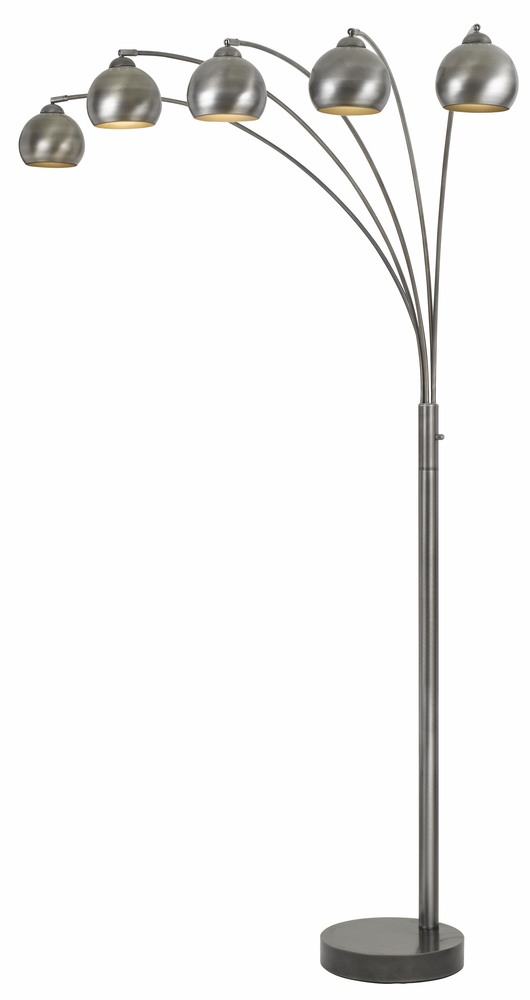 Five Light Metal Arc Floor Lamp