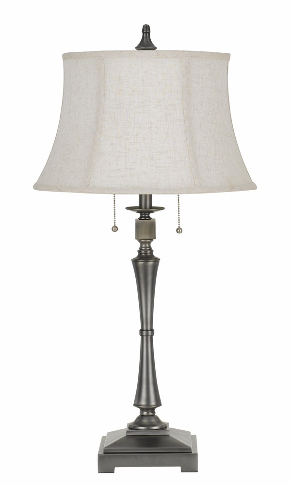 60W X 2 Madison Metal Table Lamp With Softback Fabric Shade