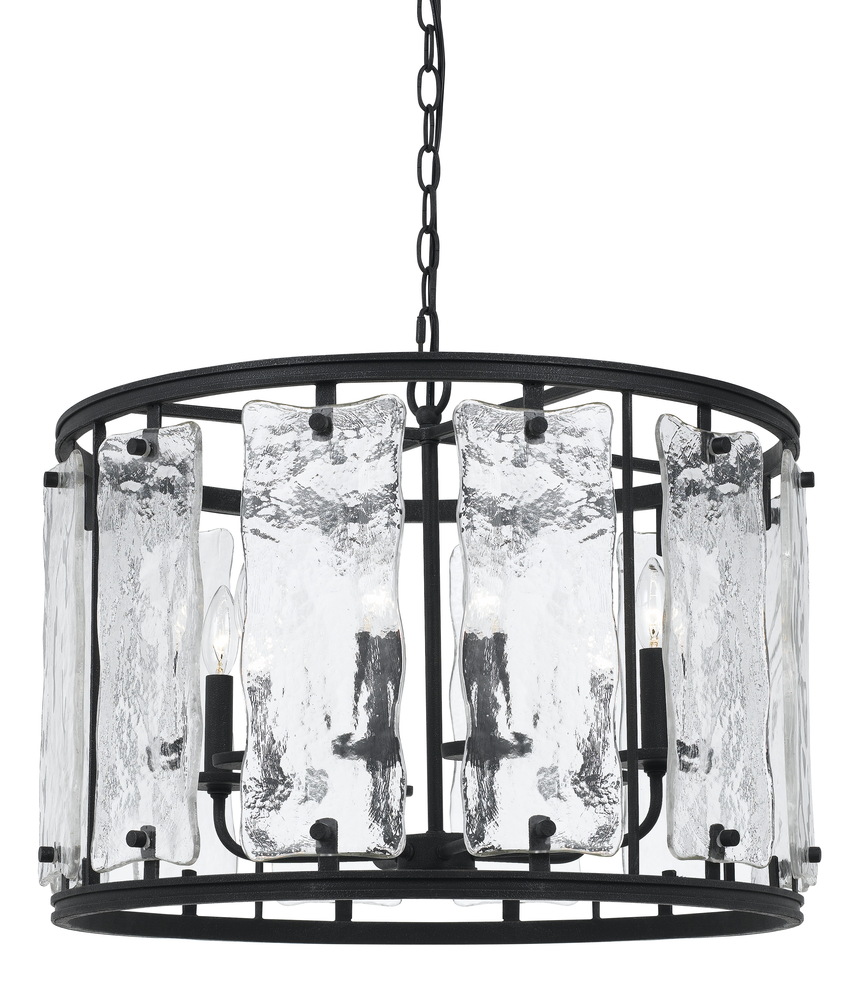 60W X 6 Everette Glass Chandelier