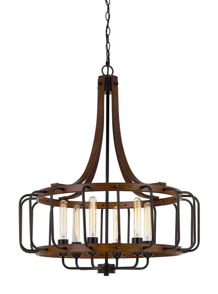 Kellia 60W X 6 Metal Chandelier  (Edison Bulbs Not included)