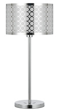 CAL Lighting BO-2293TB - 27" Height Metal Table Lamp In Chrome Finish