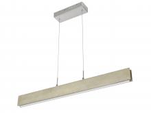 CAL Lighting FX-2965-18 - Colmar integrated LED Rubber wood ceiling island light with adjustable steel braided cable.
