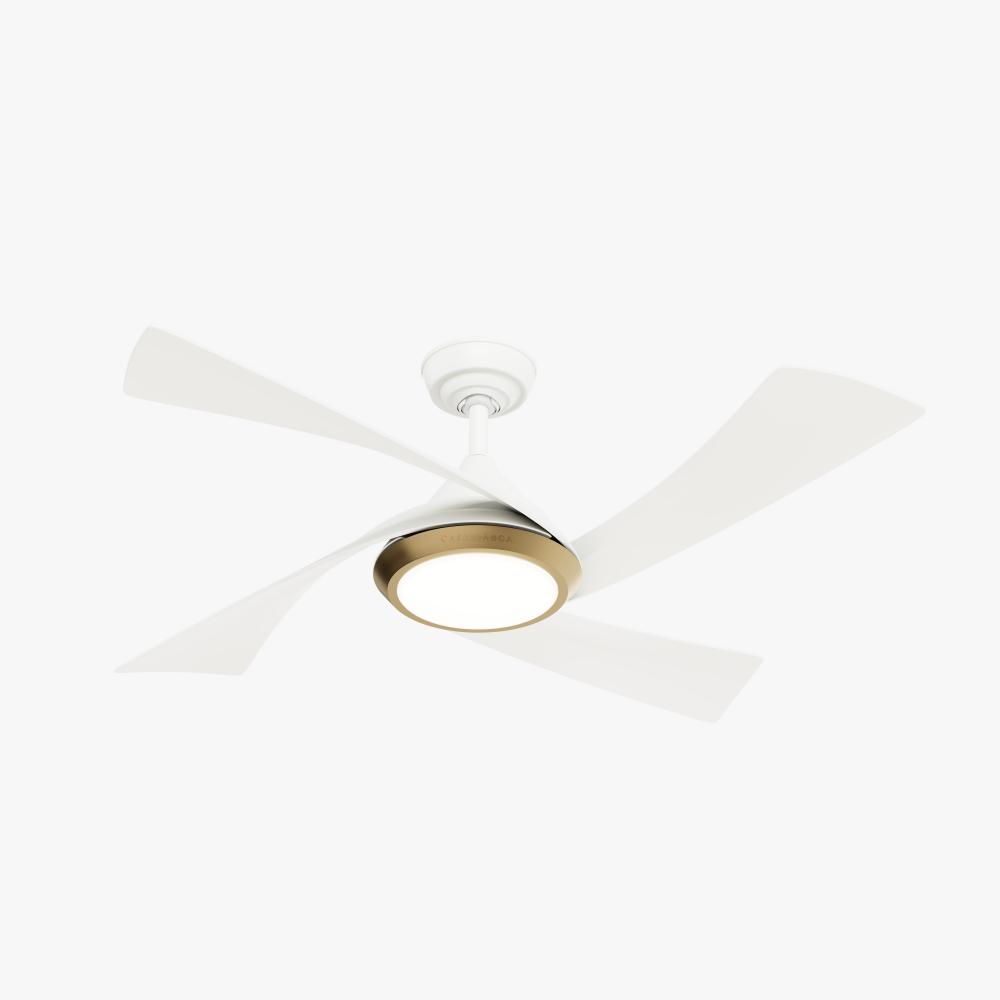 Casablanca 52" Vespucci ENERGY STAR® Fresh WH Damp Rated Ceiling Fan w/ LED Lt Kit & Handheld Re