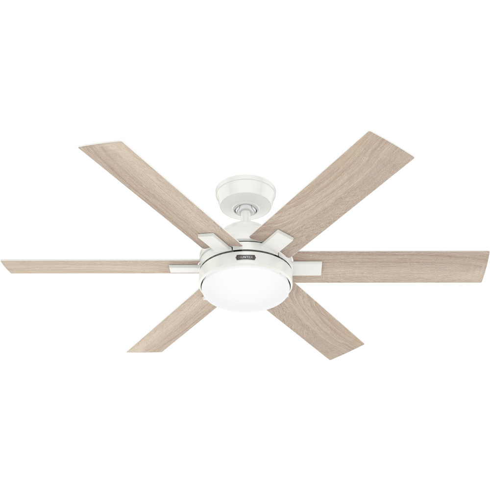Hunter 52 inch Georgetown ENERGY STAR® HunterExpress Fresh White Ceiling Fan with LED Light Kit