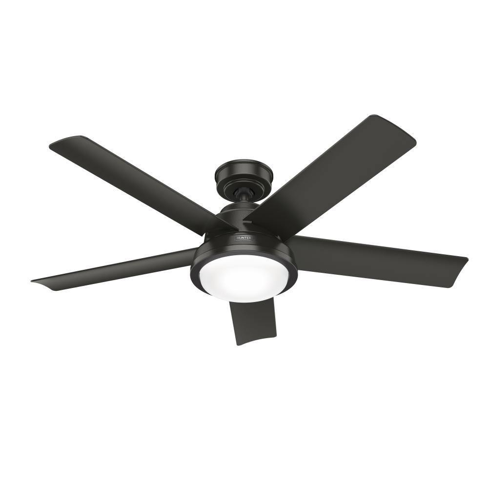 Hunter 52 in Seawall Noble Bronze WeatherMax Indoor / Outdoor Ceiling Fan w/ LED Lt Kit