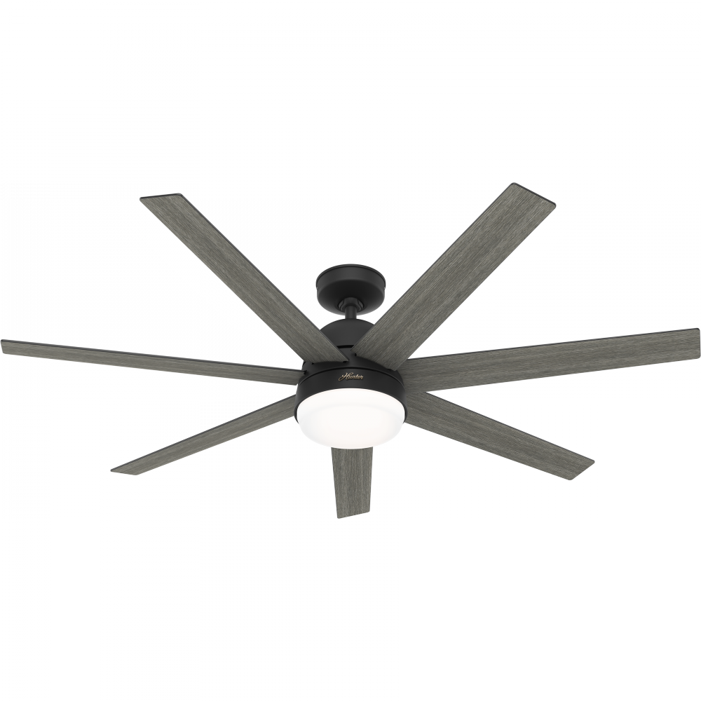 Hunter 60 inch Phenomenon Wi-Fi ENERGY STAR® Matte Black Ceiling Fan with LED Lt Kit