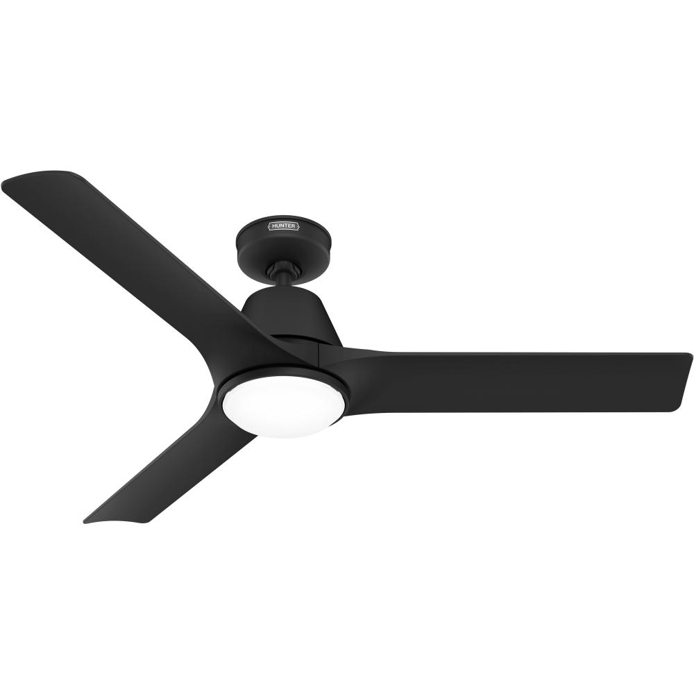 Hunter 52 inch Aeronaut Wi-Fi ENERGY STAR® Matte Black Damp Rated Ceiling Fan