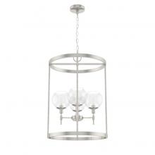 Hunter 19752 - Hunter Xidane Brushed Nickel with Clear Glass 4 Light Pendant Ceiling Light Fixture