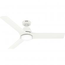 Hunter 52928 - Hunter 52 inch Aeronaut Wi-Fi ENERGY STAR® Matte White Damp Rated Ceiling Fan