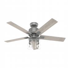 Hunter 52310 - Hunter 52 inch Techne Wi-Fi HunterExpress Matte Silver Ceiling Fan with LED Lt Kit