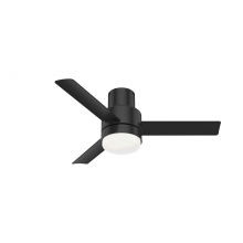 Hunter 51333 - Hunter 44 inch Gilmour Matte Black Low Profile Damp Rated Ceiling Fan with LED Lt Kit