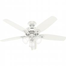Hunter 52730 - Hunter 52 inch Builder ENERGY STAR® Fresh White Ceiling Fan with LED Light Kit and Pull Chain