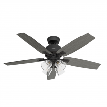 Hunter 52429 - Hunter 52 in Gatlinburg HunterExpress Matte Black Ceiling Fan with LED Light Kit and Handheld Remote
