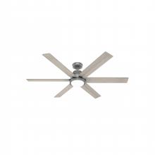 Hunter 51883 - Hunter 60 inch Gravity Wi-Fi ENERGY STAR® Matte Silver Ceiling Fan with LED Lt Kit