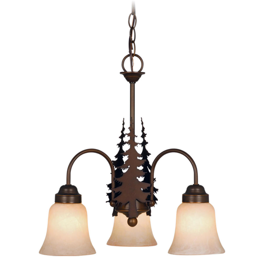Yosemite 3L Tree Mini Chandelier Burnished Bronze